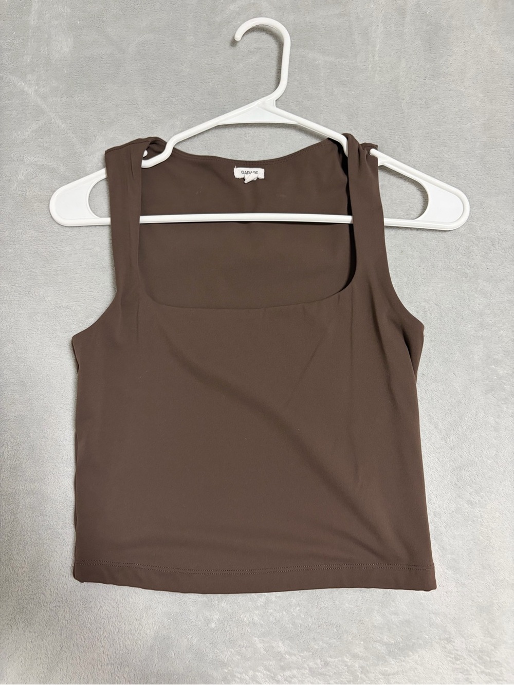 Garage Brown Square Neck Tank Top